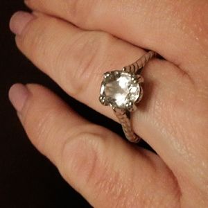 White topaz ring